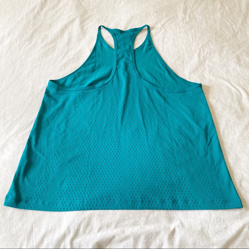 NIKE Aeroswift Dri-Fit Mesh Racerback Tank Top Teal XL NEW NWOT - Picture 7 of 7